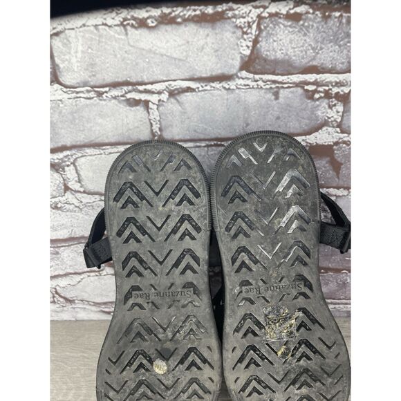 Suzanne Rae Black Synthetic Ankle Strap Platform Wedge Sandals Women Sz 40EU/9.5 - Picture 9 of 16